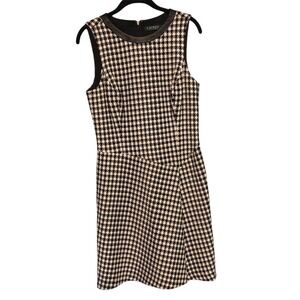 Ralph Lauren Black and Cream Houndstooth Sleeveless Dress